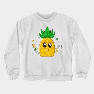 cute pineaplle cartoon Crewneck Sweatshirt